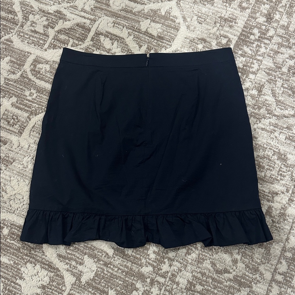 Jcrew Navy Ruffle Skirt - Picture 3 of 3